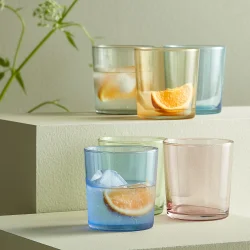 AIDA FARVEDE DRIKKEGLAS - 6 STK.