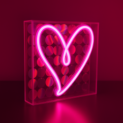 CONZEPT NEONSKILT HJERTE USB