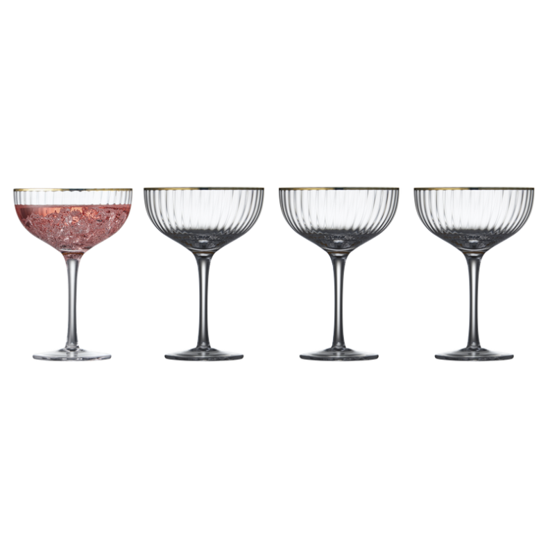 LYNGBY PALERMO COCKTAILGLAS MED GULDKANT 31,5 CL - 4 STK