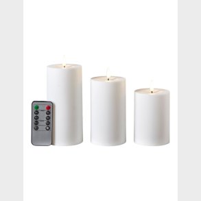 LED LYS BLOKLYS 7X10/12,5/15CM HVID