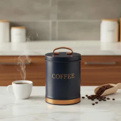 OPBEVARINGSD�SE COFFEE BL�/GULD