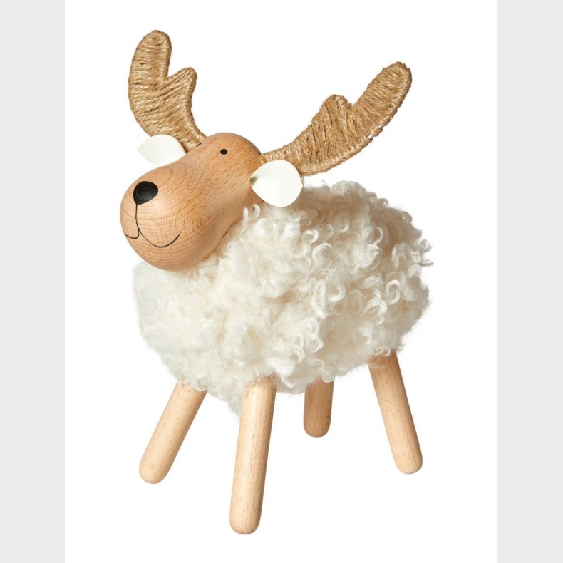 ELG MED PELS 23x13x28,5 CM HVID