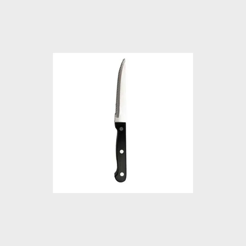 STEAKKNIV 21,5CM SORT SKAFT - 1 stk
