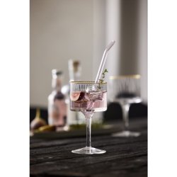 LYNGBY PALERMO GIN OG TONIC GLAS MED GULDKANT 45 CL - 4 STK.