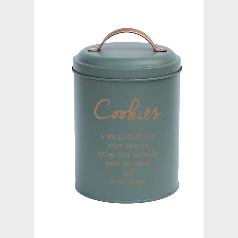 OPBEVARING COOKIES GR�N/GULD 14X18CM