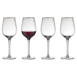 LYNGBY PALERMO RDVINSGLAS MED GULDKANT 40 CL - 4 STK.