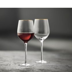 LYNGBY PALERMO RDVINSGLAS MED GULDKANT 40 CL - 4 STK.