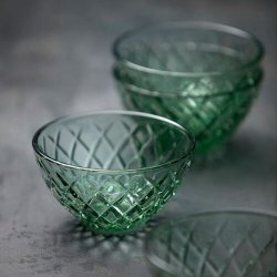 LYNGBY GLAS SORRENTO SK�L 12CM GR�N - 4STK