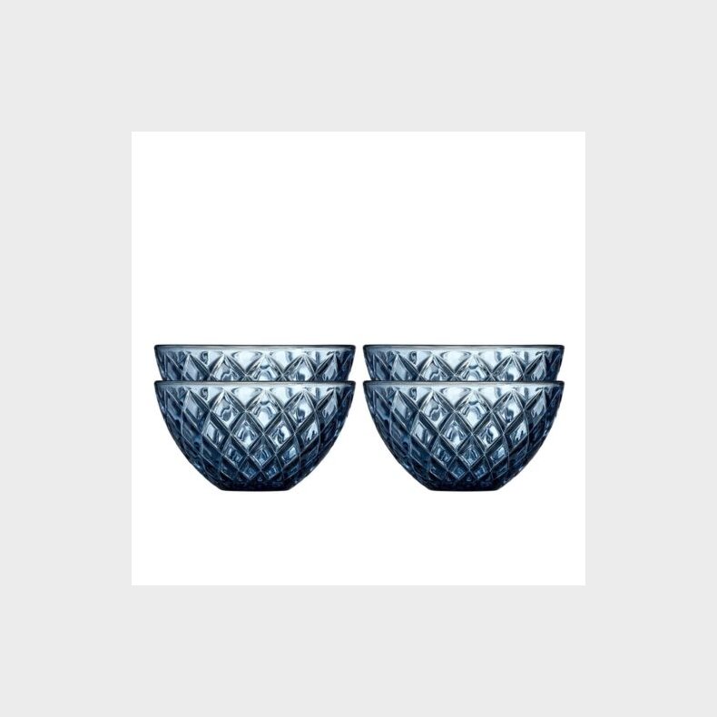 LYNGBY GLAS SORRENTO SK�L 12CM BL� - 4STK