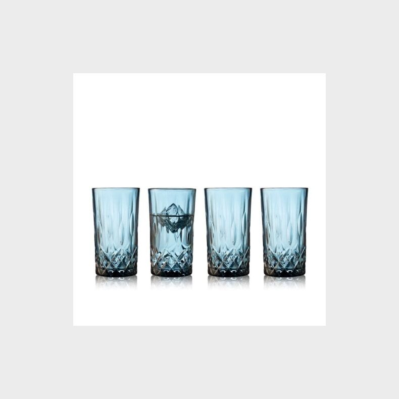 LYNGBY GLAS SORRENTO HIGHBALL 38CL BL� - 4 STK