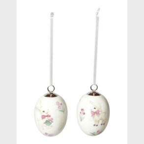 DEKO �G 2 ASS. LAM/KANIN HVID