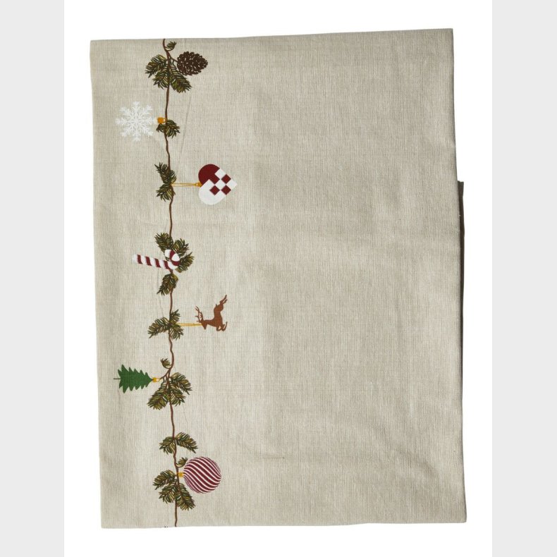 DA'CORE JULEDUG MED PRINT SAND 140 X 320 CM - BOMULD