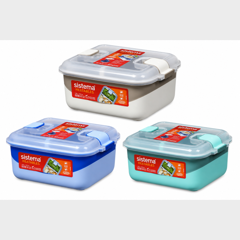 SISTEMA HEATABLES MIKROBOKS 1,35L MED RUMDELER - 1 STK ASSORTERET