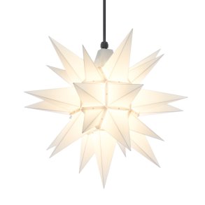 HERRNHUTER STJERNE 40 CM HVID PLAST