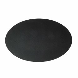 OVAL SOFT TAUPE/SORT D�KKESERVIET 45X30CM