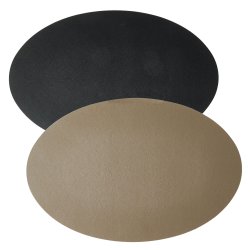 OVAL SOFT TAUPE/SORT D�KKESERVIET 45X30CM