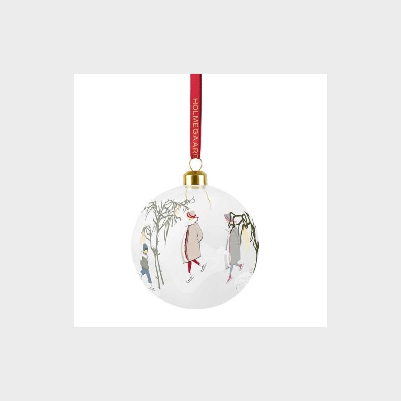 HOLMEGAARD JULEKUGLE BRN P SKJTER 8CM