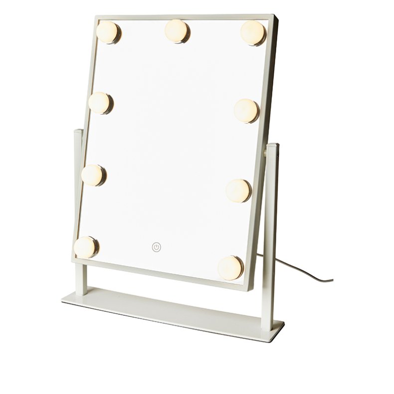 MAKE UP SPEJL MED 9 PRER HVID MED KABEL