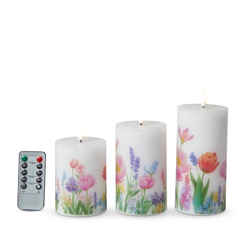DA'CORE LED BLOKLYSS�T BLOMSTER 3 STK