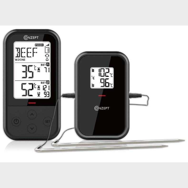 CONZEPT TRDLS STEGETERMOMETER MED 2 FLER