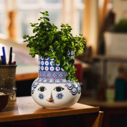 BJ�RN WIINBLAD OLGA VASE BL� H20 CM