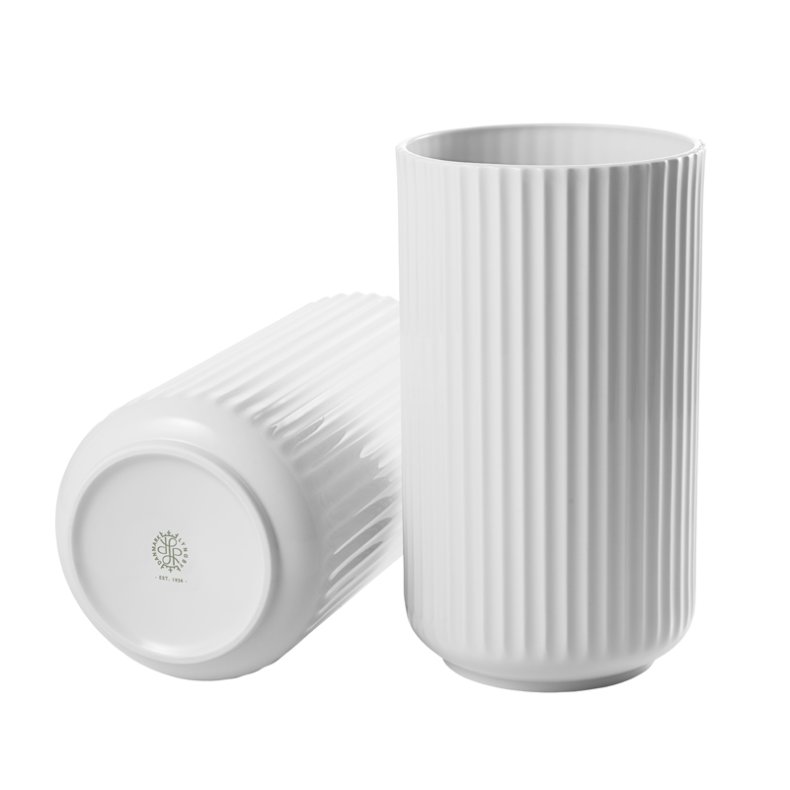 LYNGBY PORCEL�N VASE H25 CM HVID