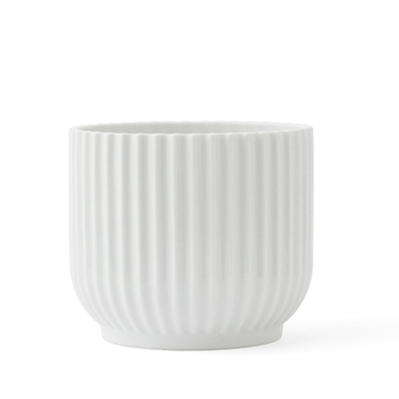 LYNGBY PORCEL�N URTEPOTTESKJULER HVID �18 CM