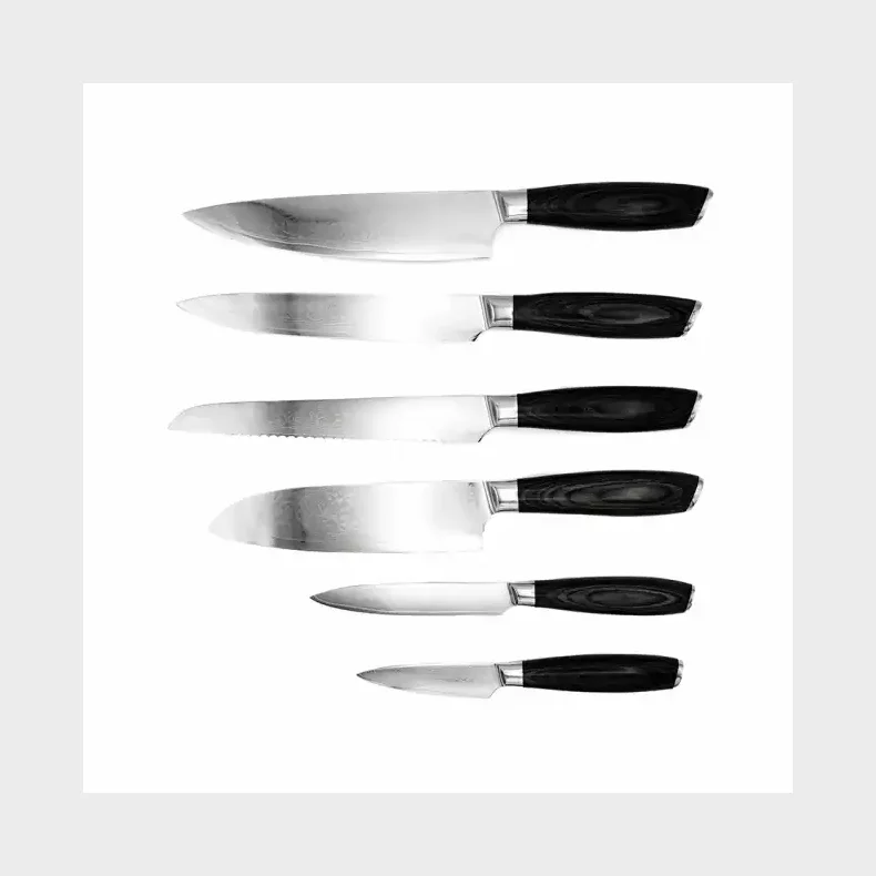 DAMASCUS BY H�WS KNIVS�T 6 DELE
