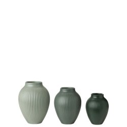 KNABSTRUP MINI VASE 3 STK MAT MISTY GREEN
