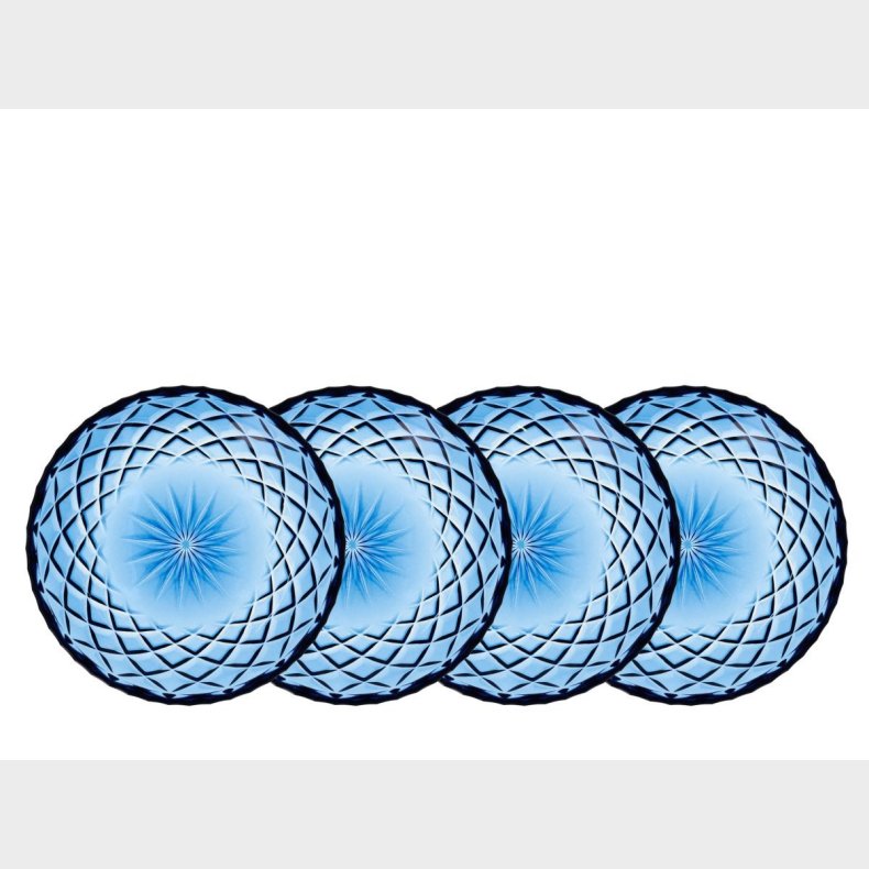 LYNGBY GLAS SORRENTO ASIET 16CM BL� - 4STK