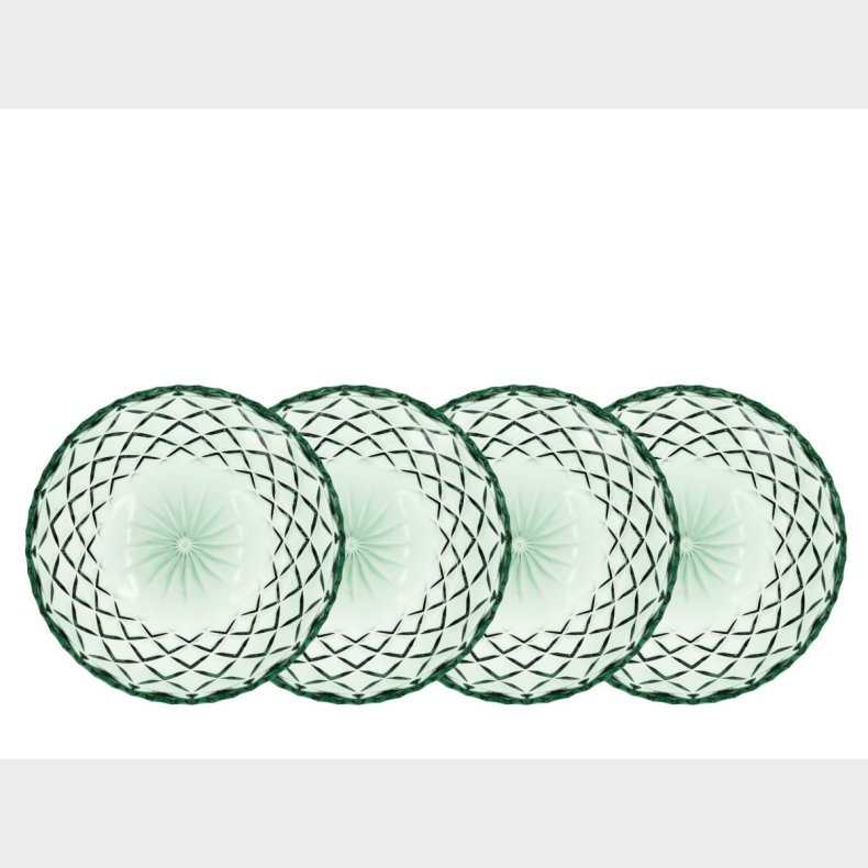 LYNGBY GLAS SORRENTO ASIET 16CM GR�N - 4STK