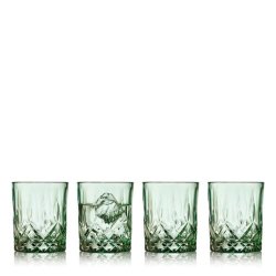 LYNGBY GLAS SORRENTO WHISKYGLAS 32CL GR�N - 4STK