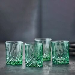 LYNGBY GLAS SORRENTO WHISKYGLAS 32CL GR�N - 4STK
