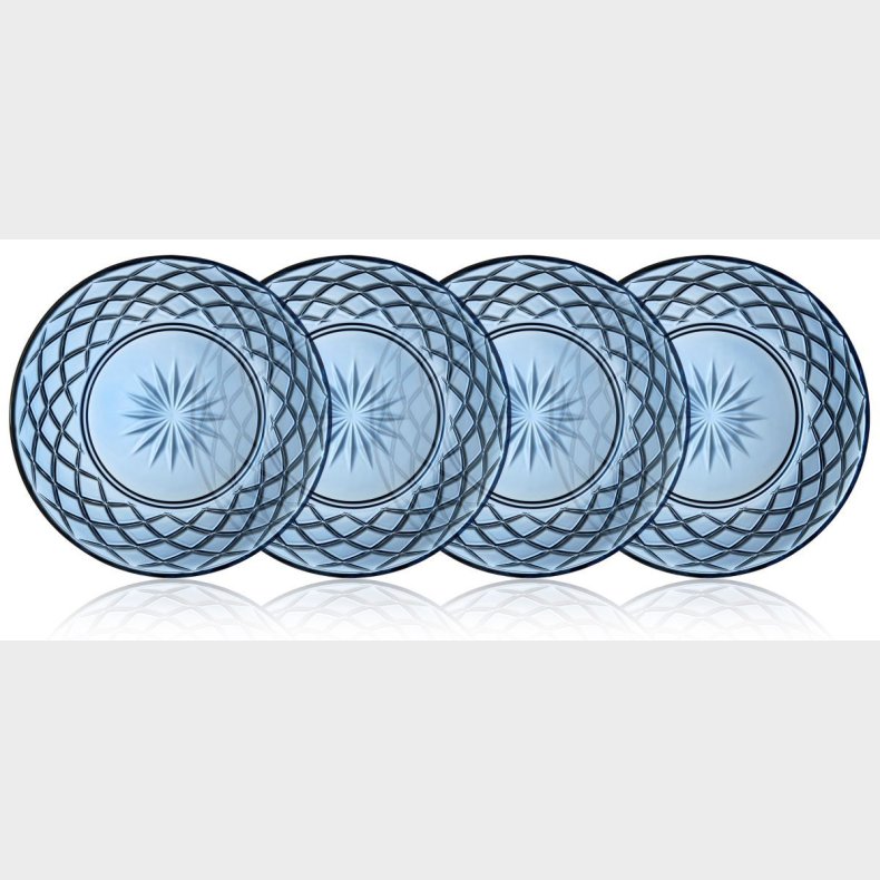 LYNGBY GLAS SORRENTO GLASTALL. 21CM  BL� - 4STK