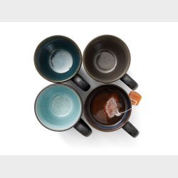 BITZ KRUS SORT/FARVET - 4 STK