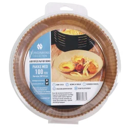 SCANDINAVIAN COLLECTION AIRFRYER PAPIRFORM RUND - 100 STK. 