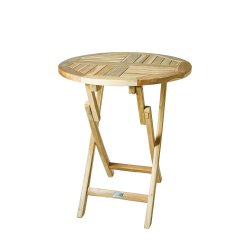 TEAKBORD 66 CM MED 2 STOLE MED ARML�N