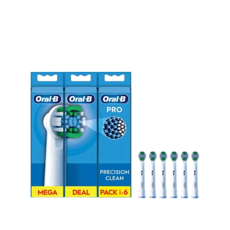 ORAL-B PRECISION CLEAN 6 PAK B�RSTEHOVED REFILL