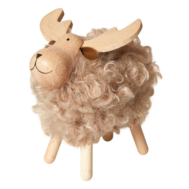 ELG MED PELS 23x13x28,5 CM BRUN