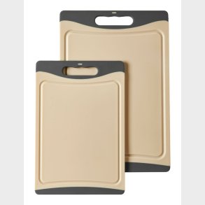 SKREBRT 2 STK PLAST GR/BEIGE