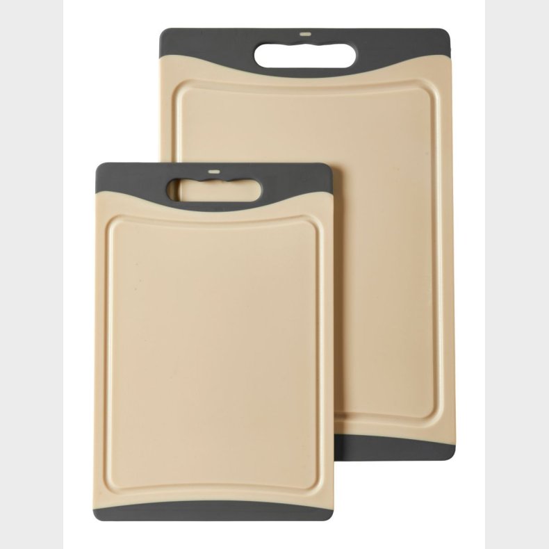 SKREBRT 2 STK PLAST GR/BEIGE