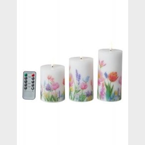 DA'CORE LED BLOKLYSS�T BLOMSTER 3 STK