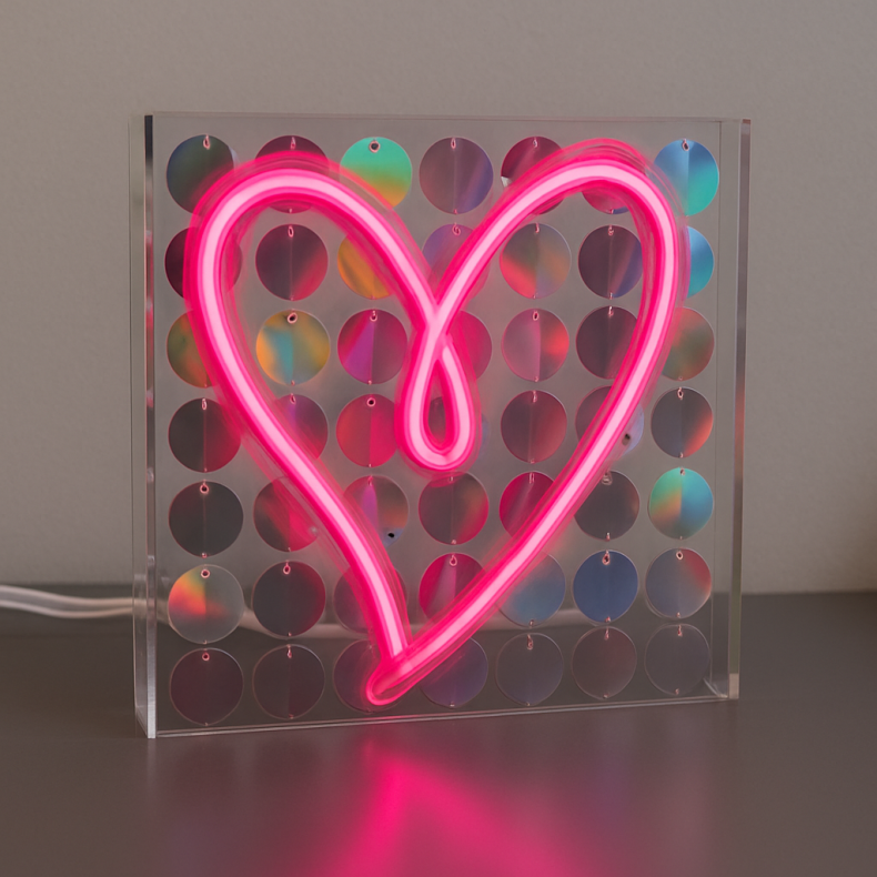 CONZEPT NEONSKILT HJERTE USB