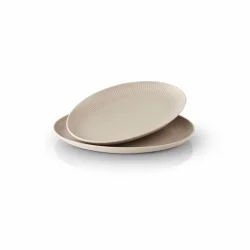 EVA TRIO LEGIO NOVA PALETTE OVAL COUPE TALLERKEN 24,5CM BEIGE - 4 STK