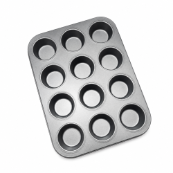 MUFFINFORM 12 STK 35X26X3 CM KARBON ST�L