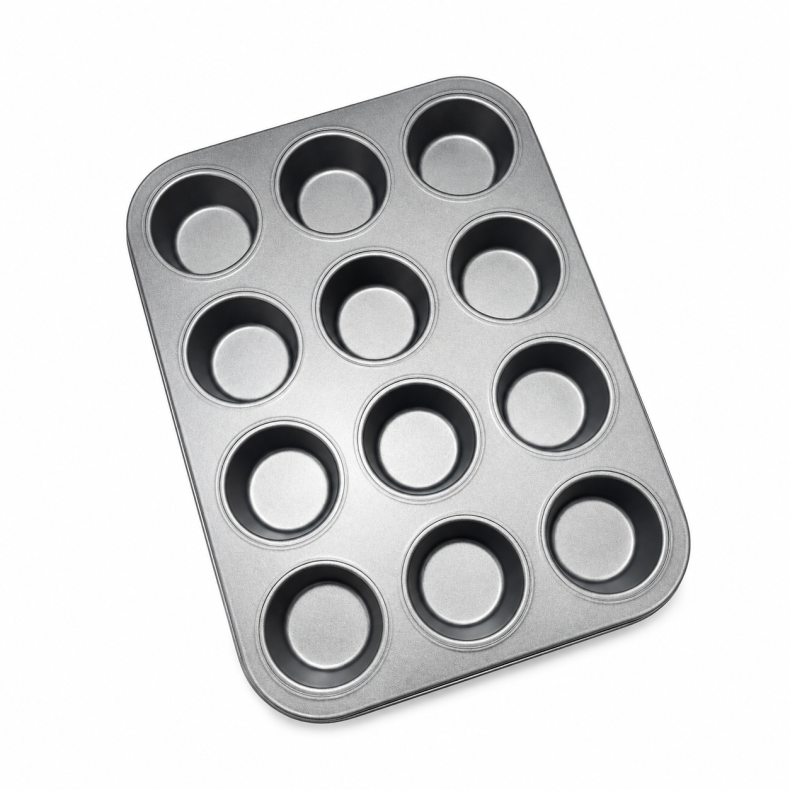 MUFFINFORM 12 STK 35X26X3 CM KARBON ST�L