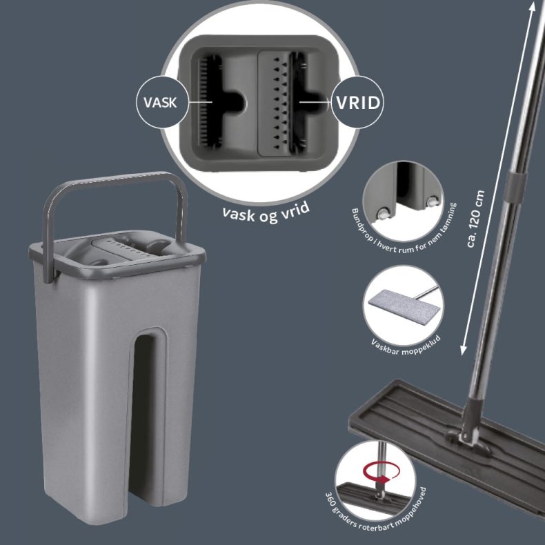 CONZEPT GULVMOPPEST MED VRIDESPAND GR