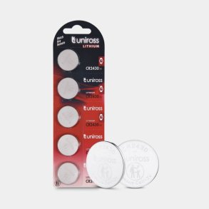 UNIROSS KNAPCELLE CR2430 3V BATTERI 5PAK
