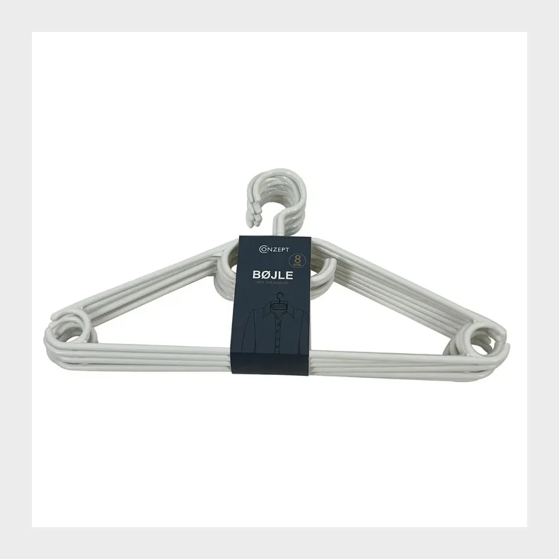 CONZEPT PLAST BJLER HVID MED DREJEHOVED - 8 STK