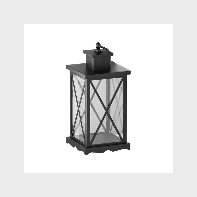 DELIGHT LANTERNE CROSS SORT PLAST 14 X 29,5CM 